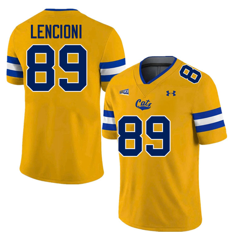 #89 Rocky Lencioni Montana State Bobcats Jerseys Football Uniforms Stitched-Navy #89 Rocky Lencioni Montana State Bobcats Jerseys Football Uniforms Stitched-Navy